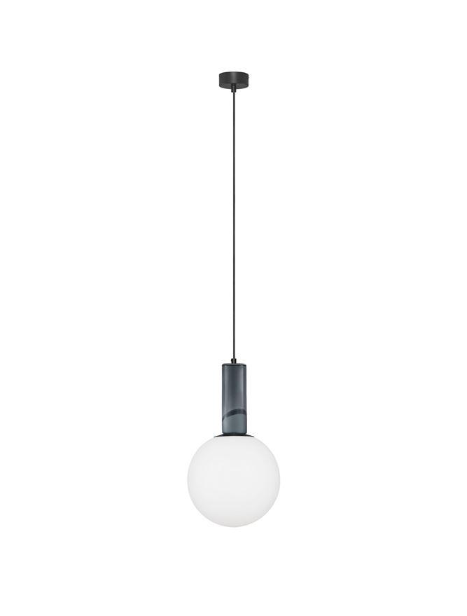 NOVA LUCE Висечка Светилка Spazio 1xE27 A45 Сив Порцелан и Опално Стакло 9009328