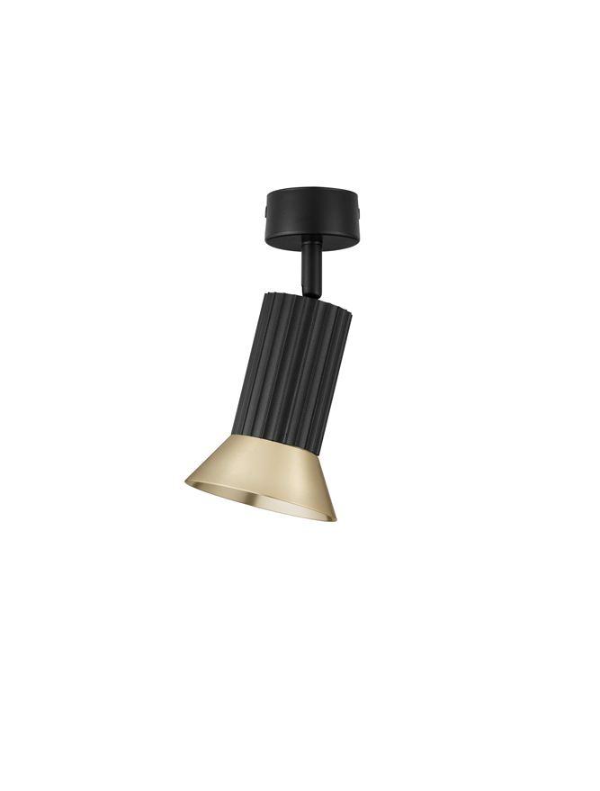 NOVA LUCE Плафонска Светилка Luvia Златно со Црно 1xGU10 9011440
