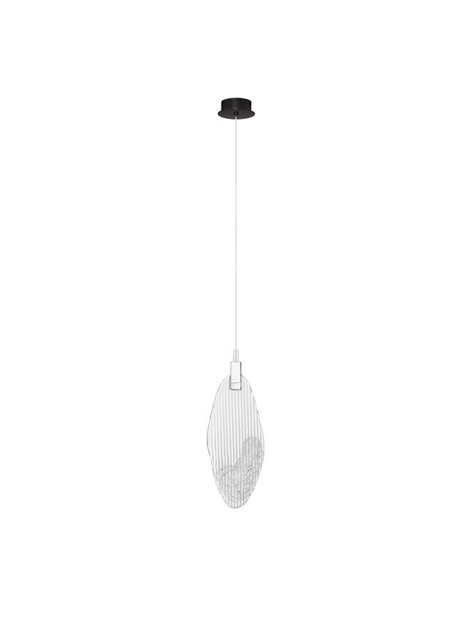 NOVA LUCE Висечка Светилка Sreiq LED 3W 3000K Matt Black & Chrome Steel Clear & Sand Glass 9187004
