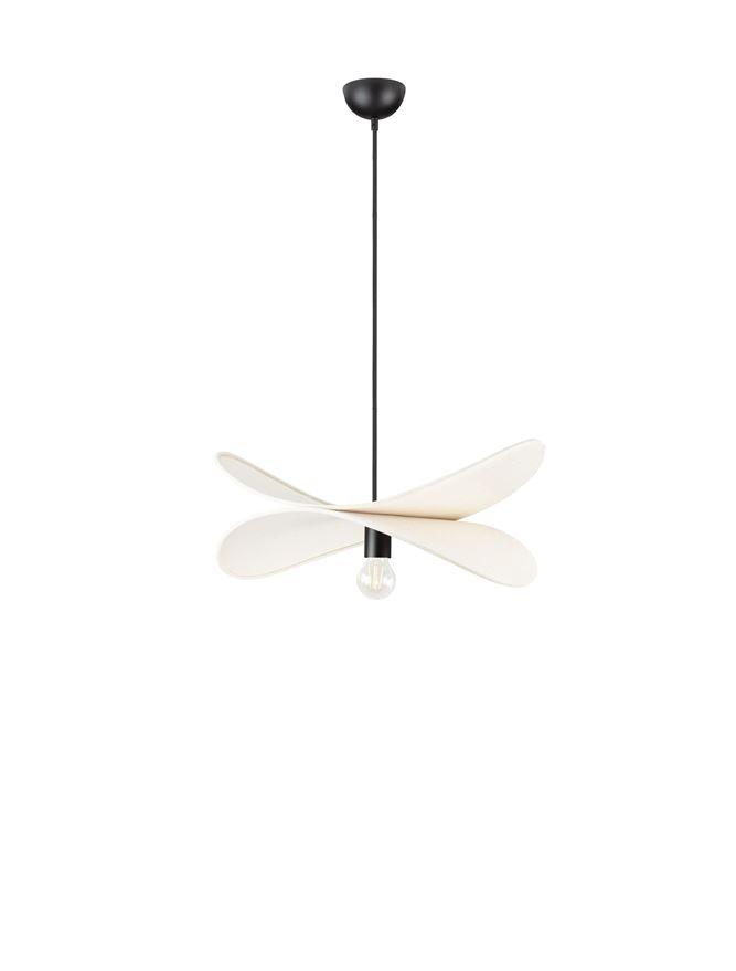 NOVA LUCE Висечка Светилка Luve 1xE27 Beige Linen и Black Metal Base 9061122