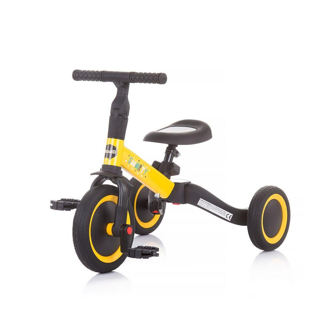 Chipolino Трицикл Balance Smarty, Yellow
