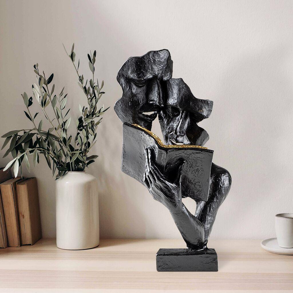 Декоративна фигура „Лектор" од Аберто Дизајн, 36x20 см, црна