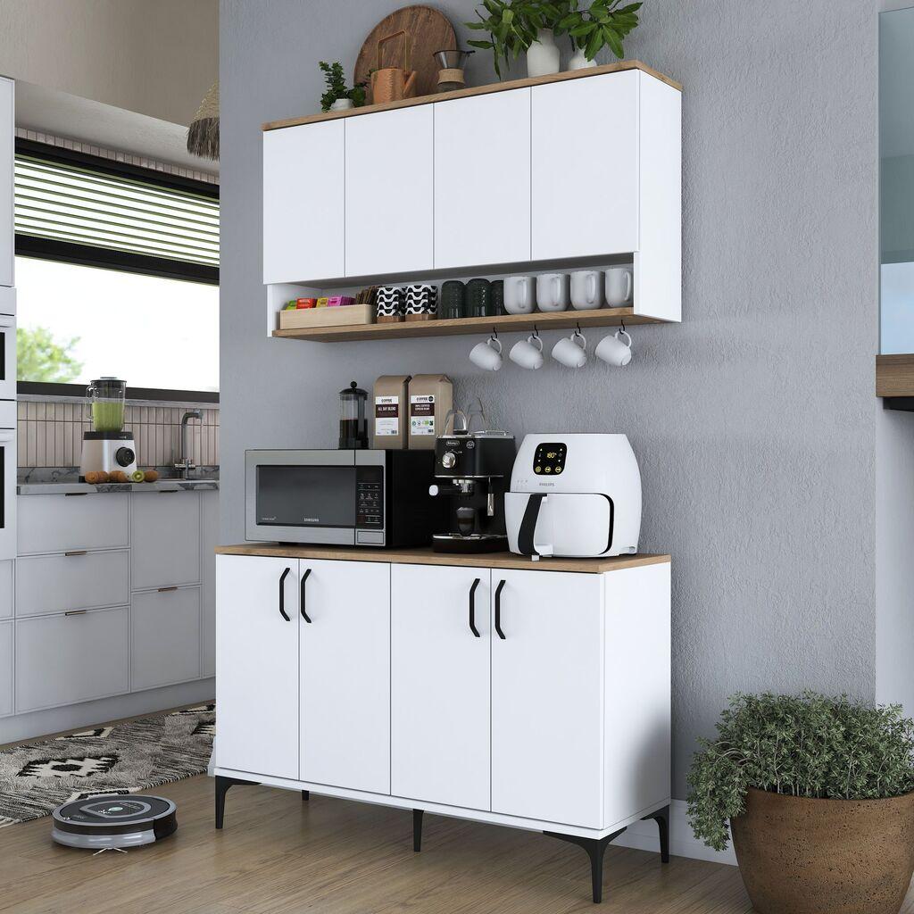 Кујнска полица Hanah Home JE204-3823, 120x140,4x40 см, бела