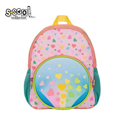 Предучилиштен Ранец Срциња – Прилагодливи Ремени, Појачан Грб, Со ПВЦ Обработка, Со 3 Џебови, Шарен