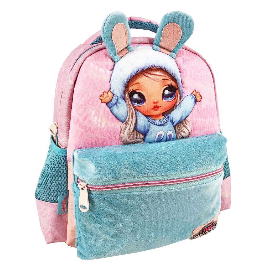 Ранец Na! Na! Na! – 2 Прегради, Страничен Џеб, Ергономски Грб, Рефлектирачки Ремени, Полиестер, Розова