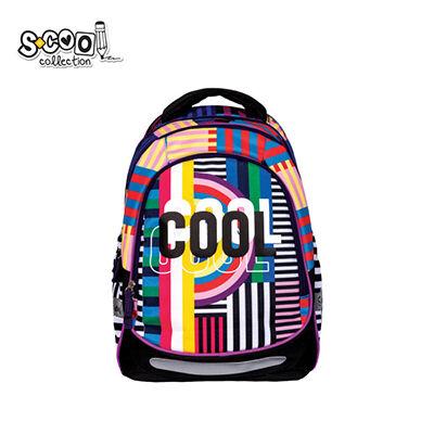 Училишен Ранец Анатомски – Мрежест Грб, Пространи Прегради, Со Странични Џебови, ПВЦ Обработка, Син