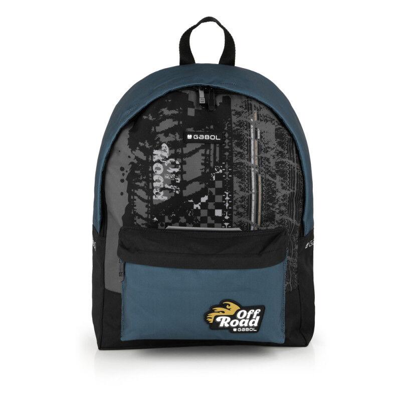 Ранец Училишен Road – Среден Формат, Ергономски Заден Дел, Водоотпорен Преден Џеб, Полиестер Со Висока Густина, Сина