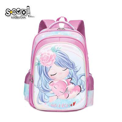 Училишен Ранец Ергономски Девојче 3D – Ергономски Грб, Пространи Прегради, Со Странични Џебови, Издржлив Полиестер, Розов