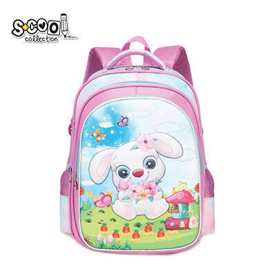 Училишен Ранец Ергономски Зајче 3D – Ергономски Грб, Пространи Прегради, Со Странични Џебови, Издржлив Полиестер, Сив