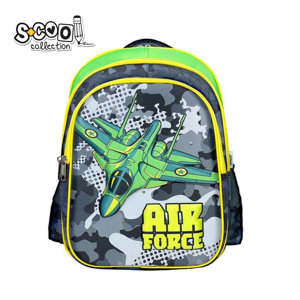 Анатомски Ранец 3D Авион – Со LED Светло, Ергономски Грб, Просторен, Прилагодливи Ремени, Син