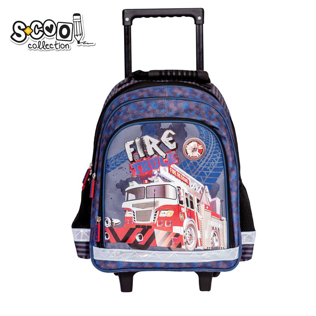 Школски Ранец Со Тркала – Водоотпорен, Со Засилена Рачка, Повеќе Прегради, Црн