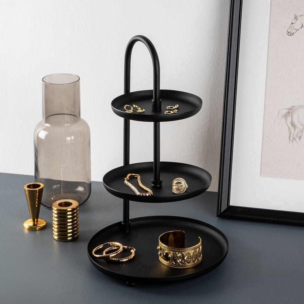 Поставка за накит Aberto Design Калки, 20x32 см, црна