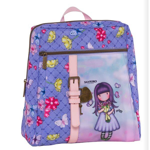 Ранец Триаголен – 2 Прегради, 1 Џеб, Полиестер 600D, Лого Santoro, Црна