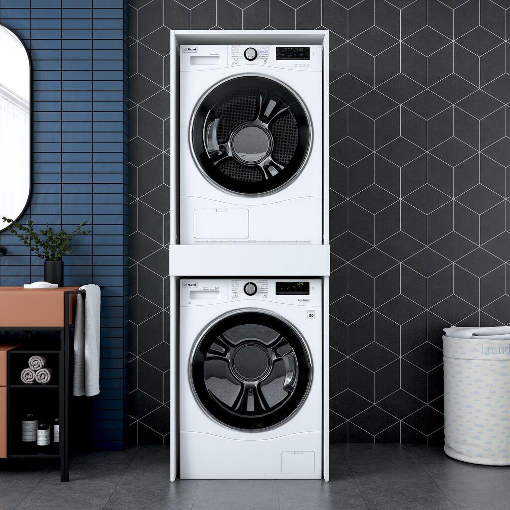 Полица за бања Hanah Home KD113-3856, 66,6x189x65 см, бела