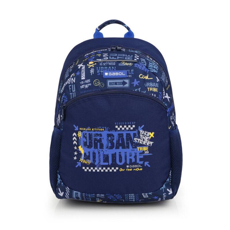 Ранец Училишен Skull – Термоформиран Заден Дел, Пластичен Заштитник, Организатор, Прилагодлив На Количка, Водоотпорен, Сина