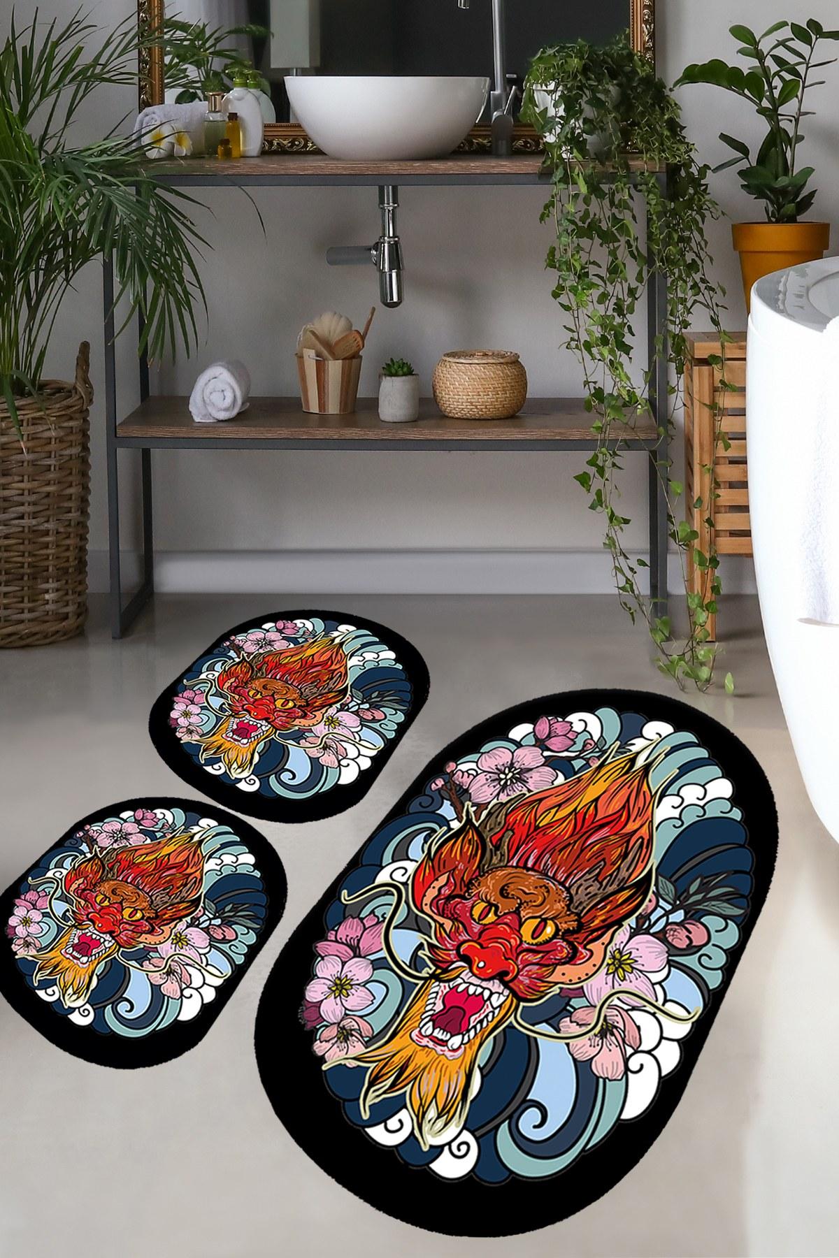 L'essentiel Maison Сет од 3 килими за бања Шарени