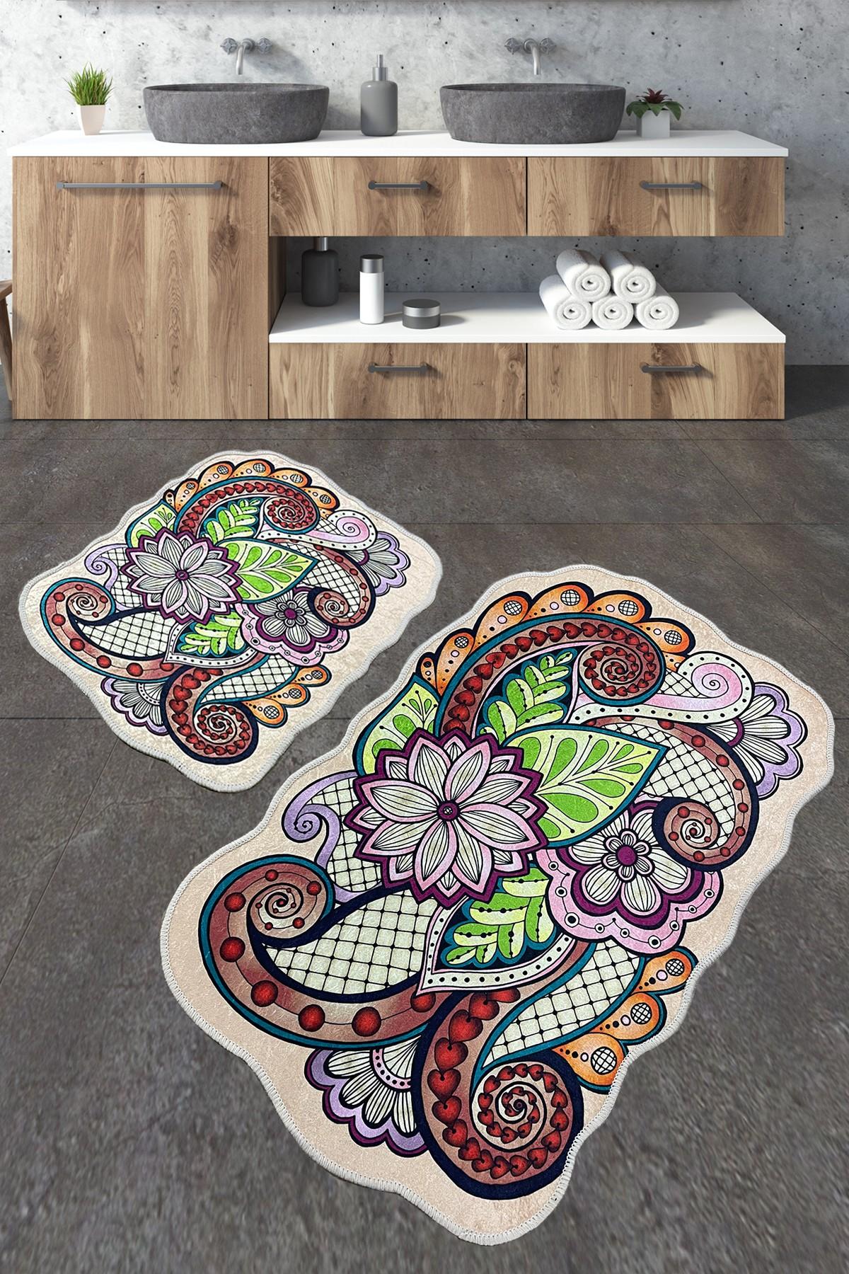 L'essentiel Maison Сет од 2 килими за бања Шарени