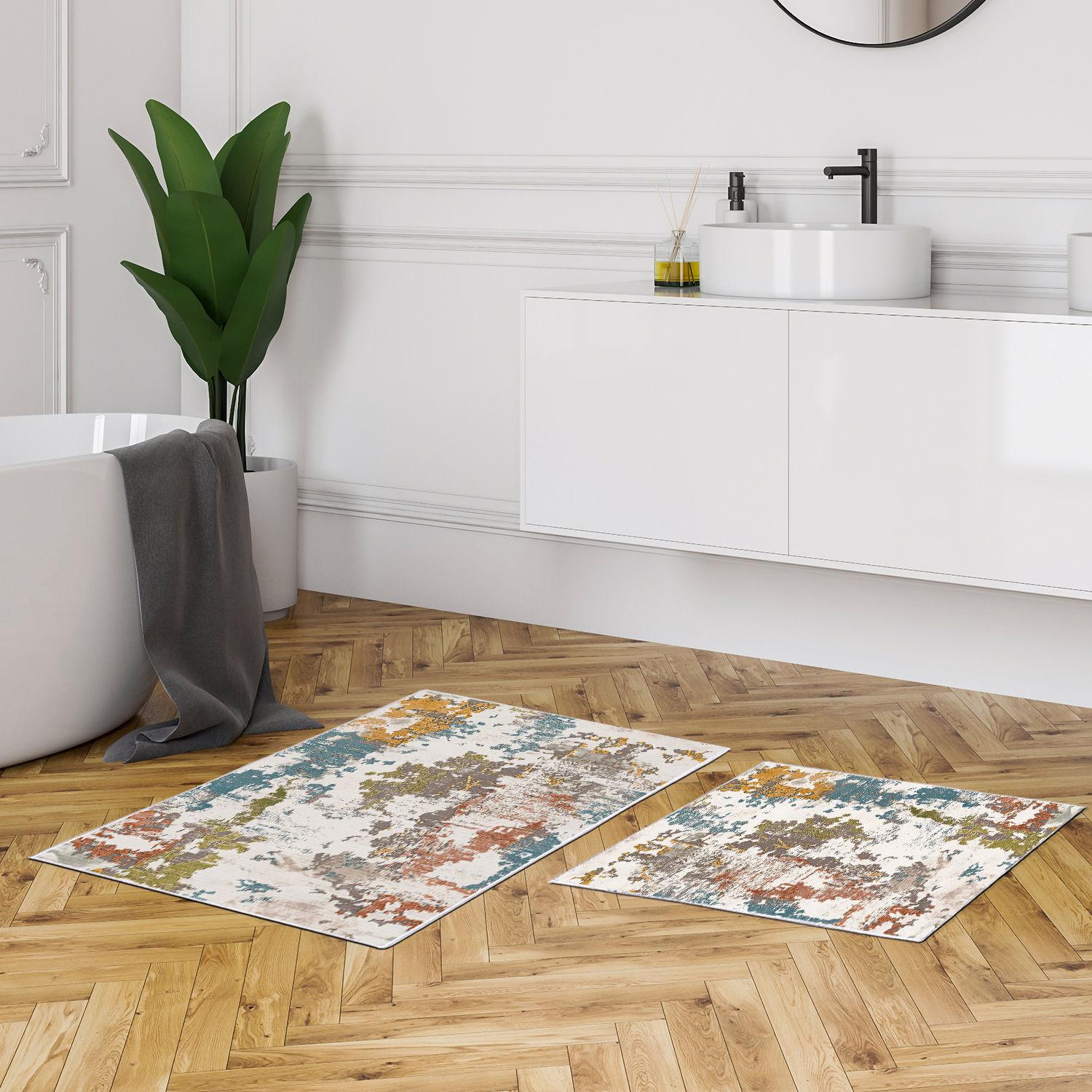 L'essentiel Maison Сет од 2 килими за бања Шарени