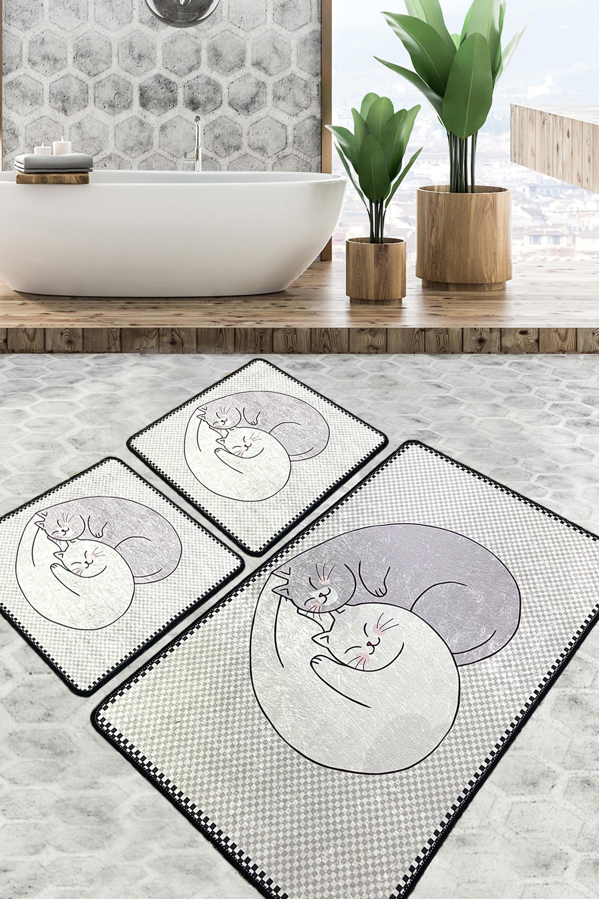 L'essentiel Maison Сет од 3 килими за бања Шарени