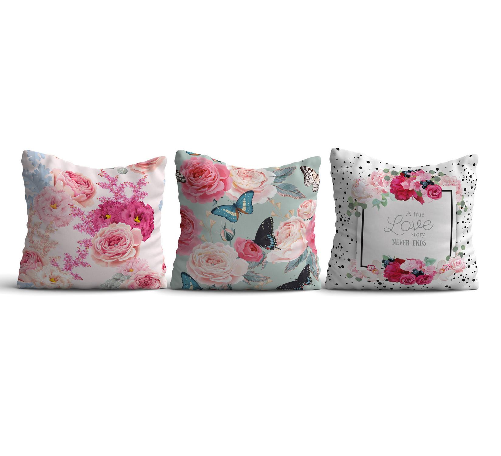 Комплет од 3 перници Aberto Design 43x43cm Шарени