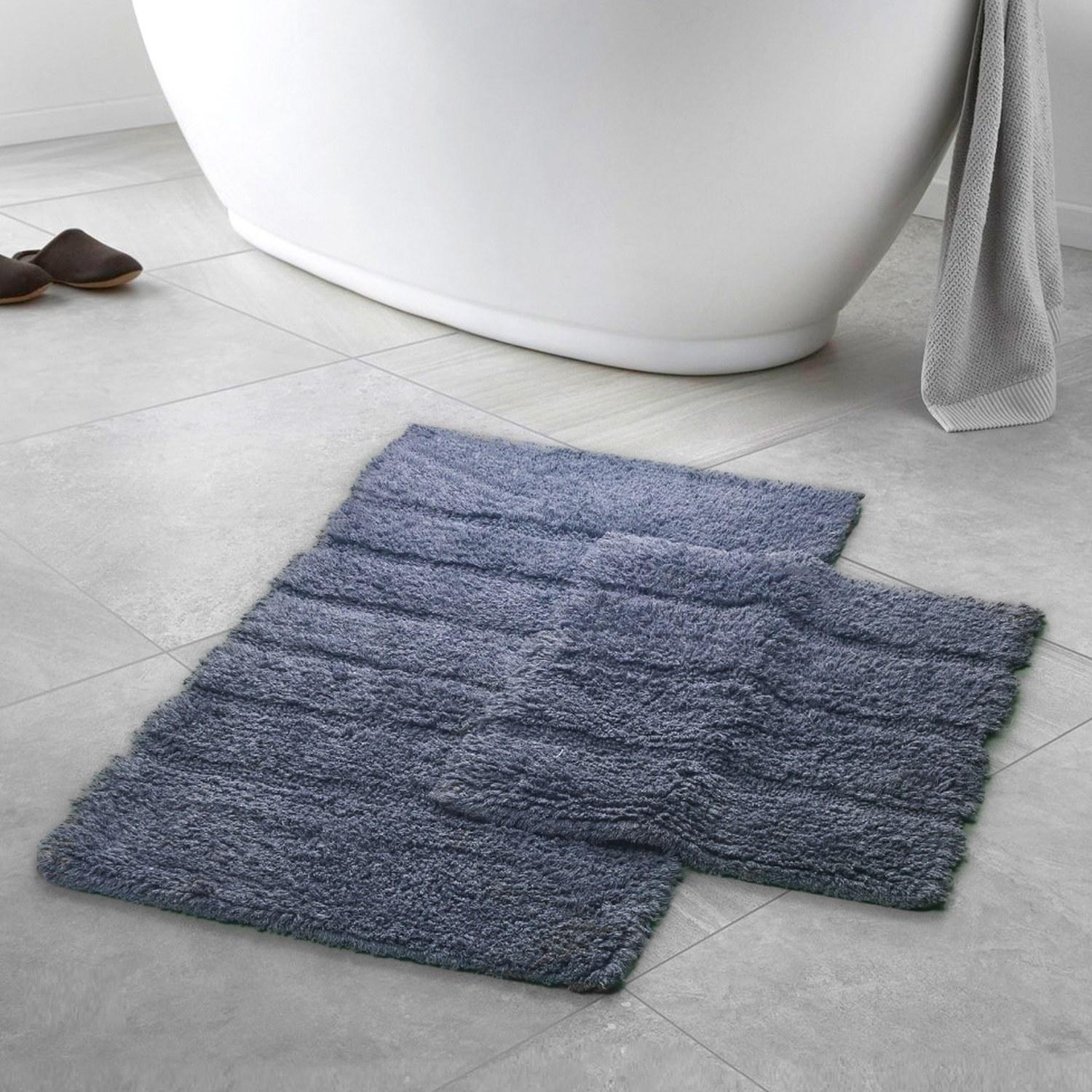 L'essentiel Maison Сет од 2 килими за бања Сребрена