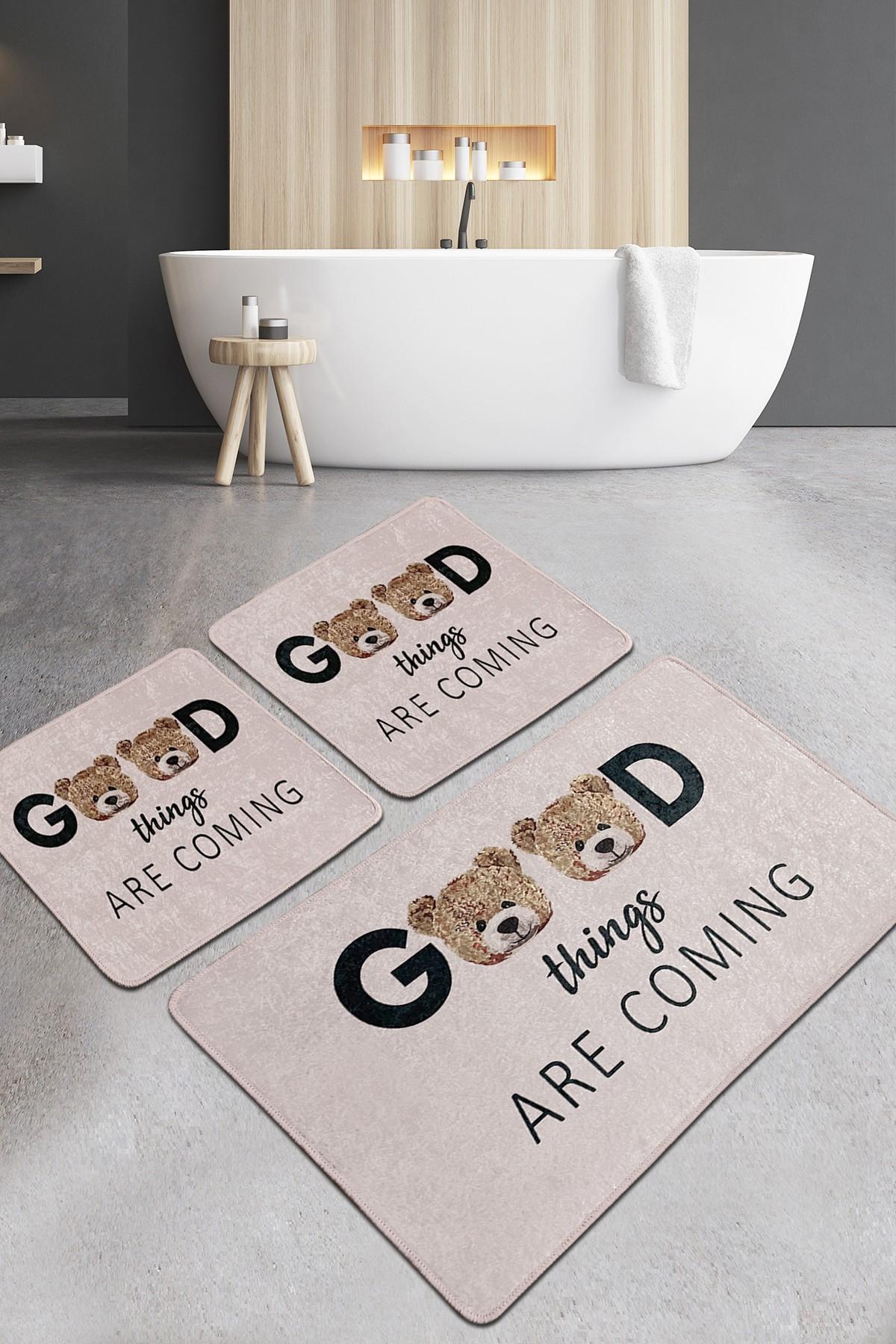 L'essentiel Maison Сет од 3 килими за бања Шарени