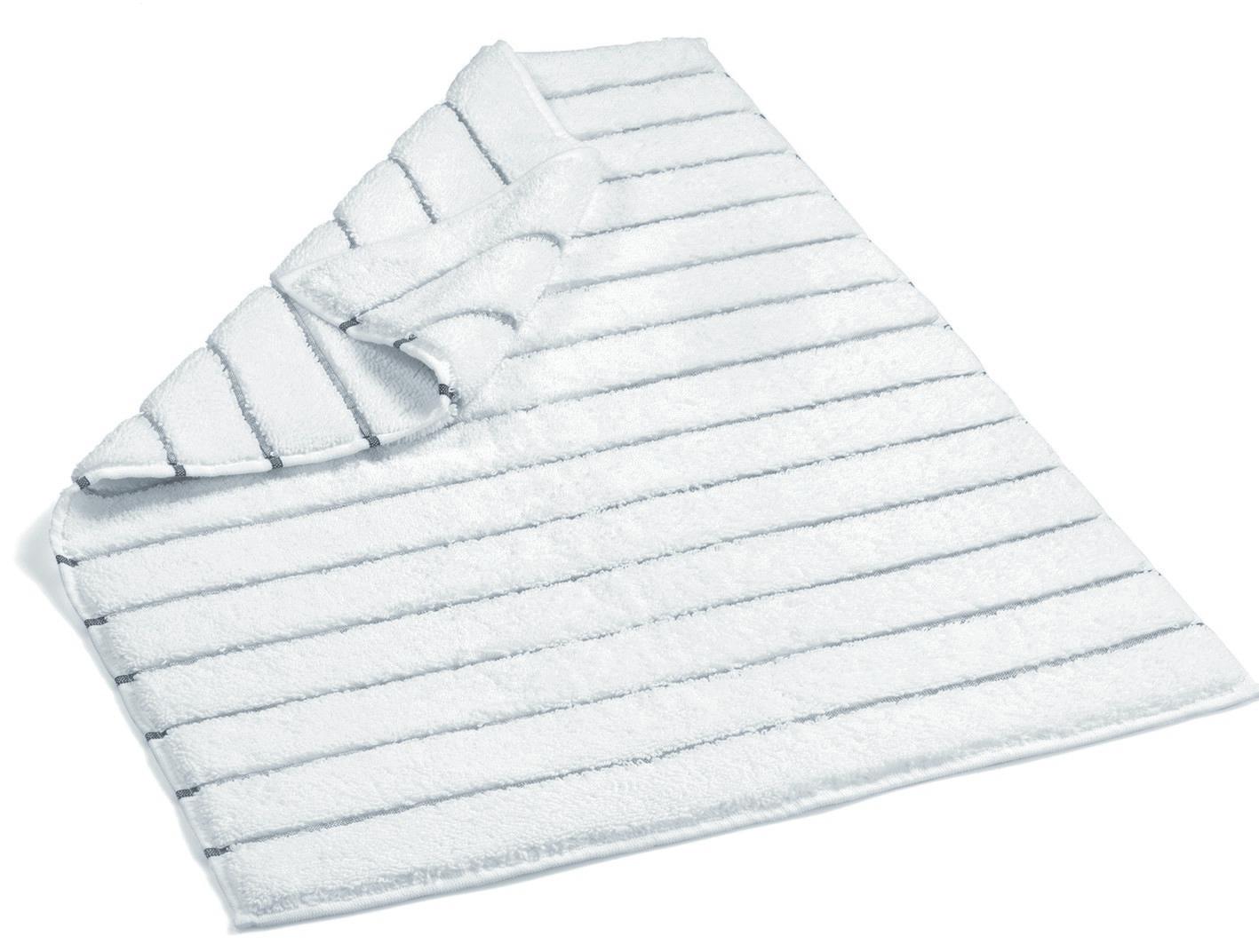 Простирка за бања L'essentiel Maison 60 x 90 cm бело-темно сиво