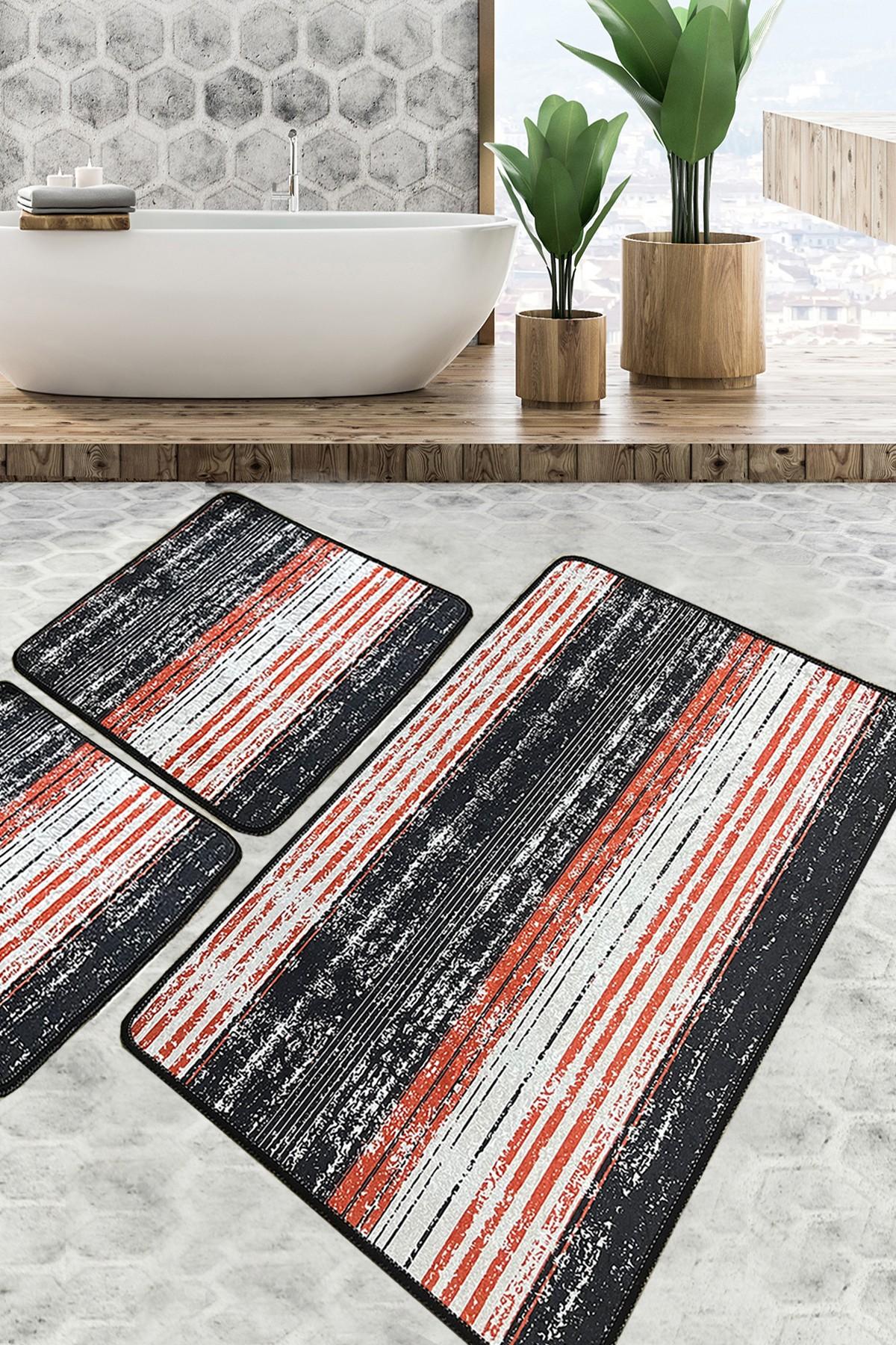 L'essentiel Maison Сет од 3 килими за бања Шарени