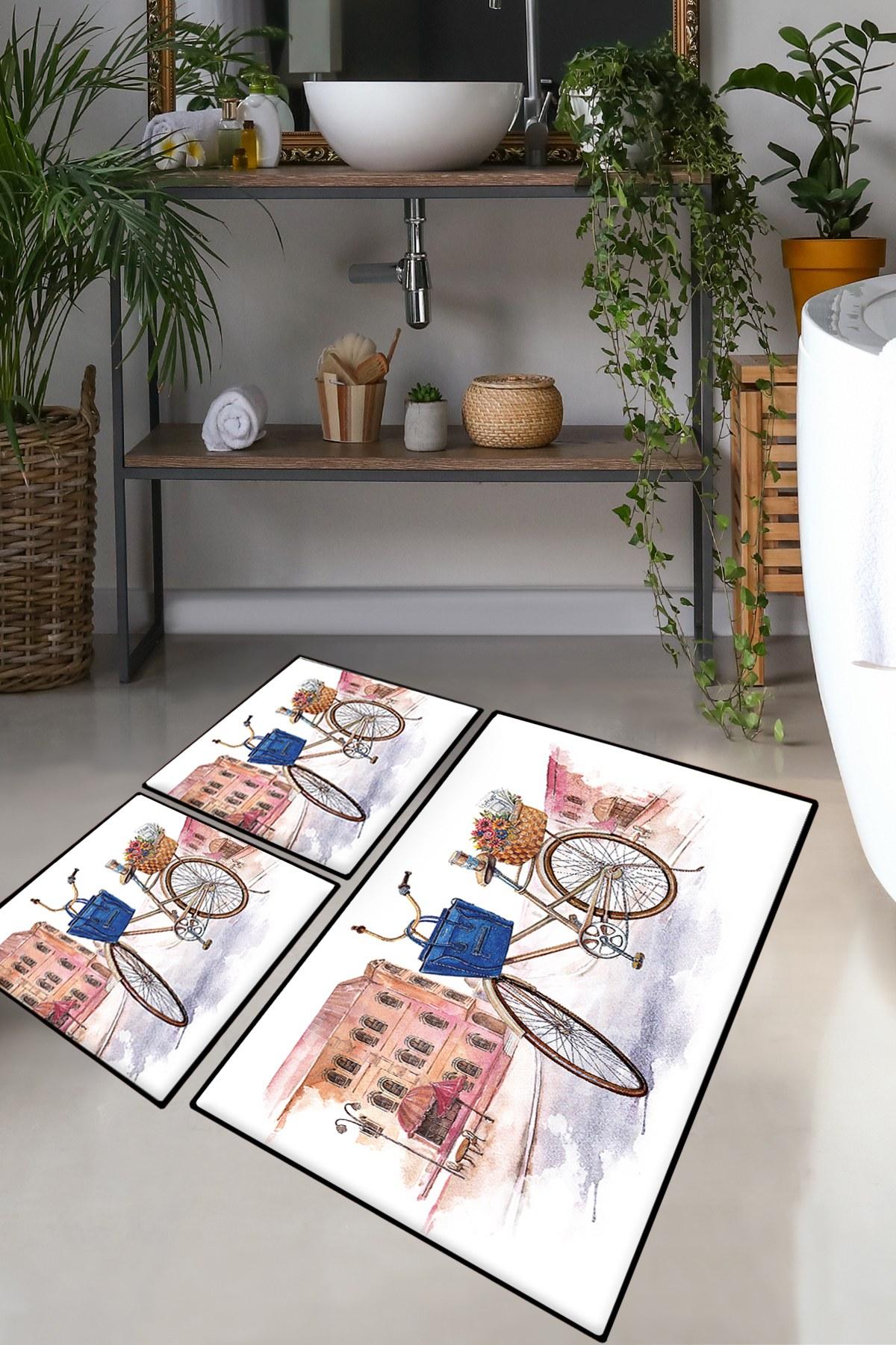 L'essentiel Maison Сет од 3 килими за бања Шарени