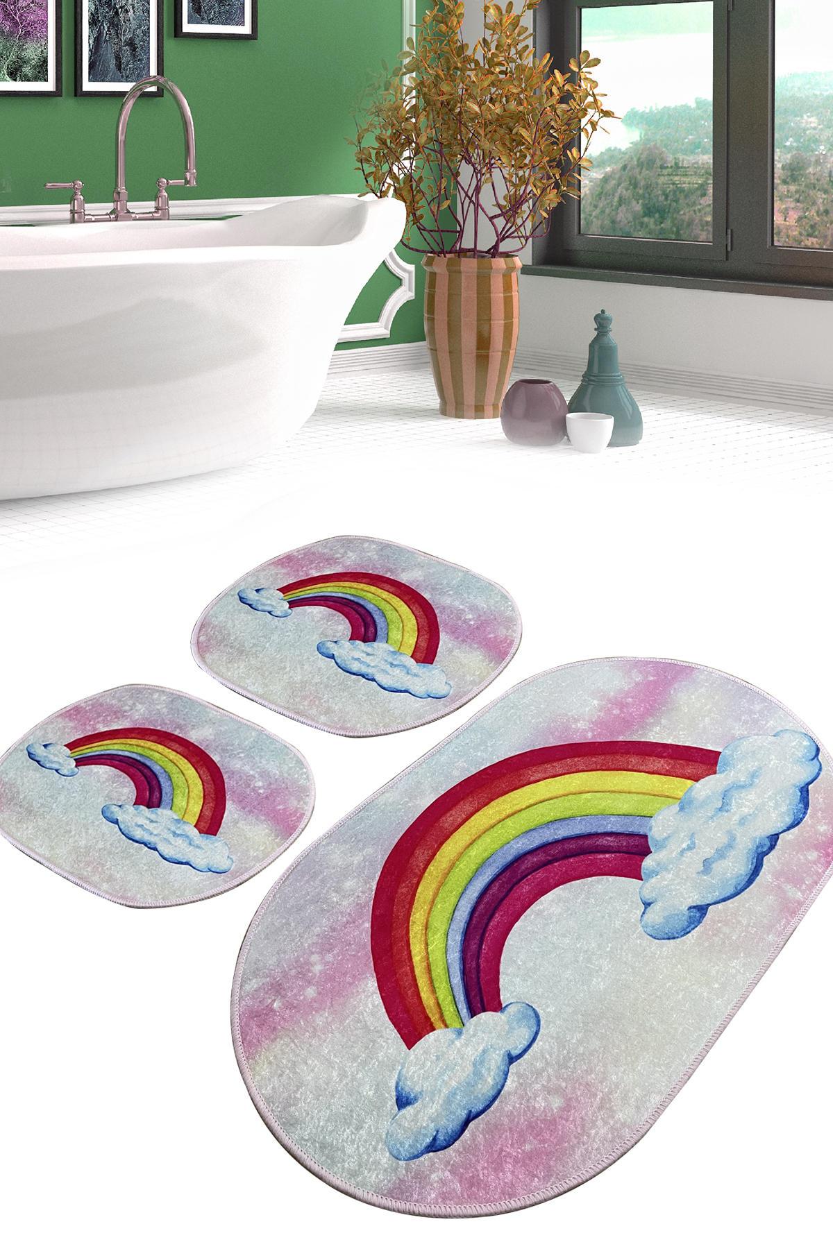 L'essentiel Maison Сет од 3 килими за бања Шарени