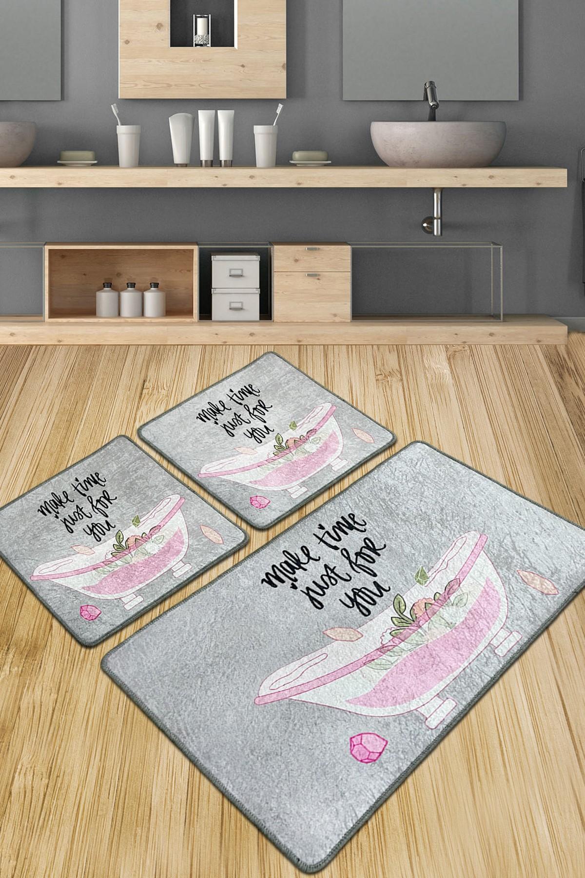 L'essentiel Maison Сет од 3 килими за бања Шарени