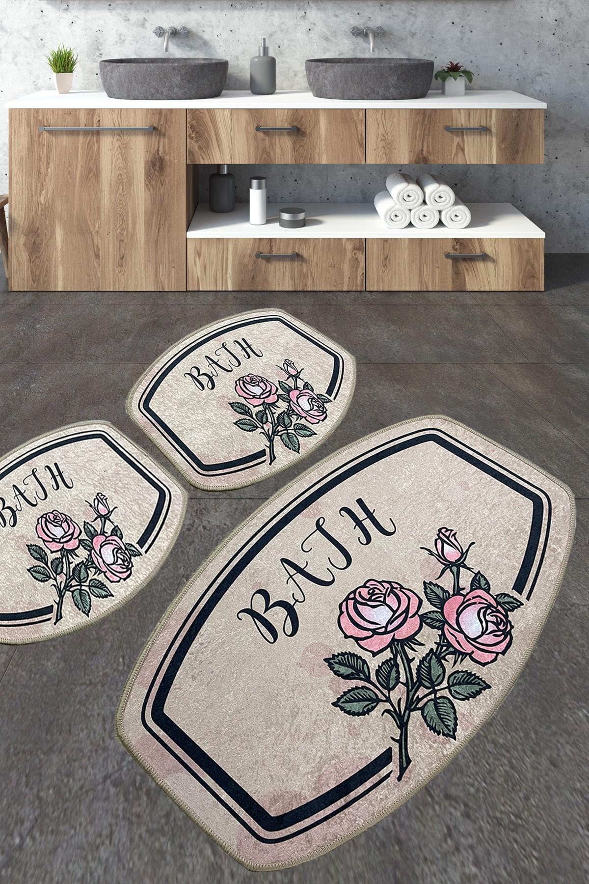 L'essentiel Maison Сет од 3 килими за бања Шарени