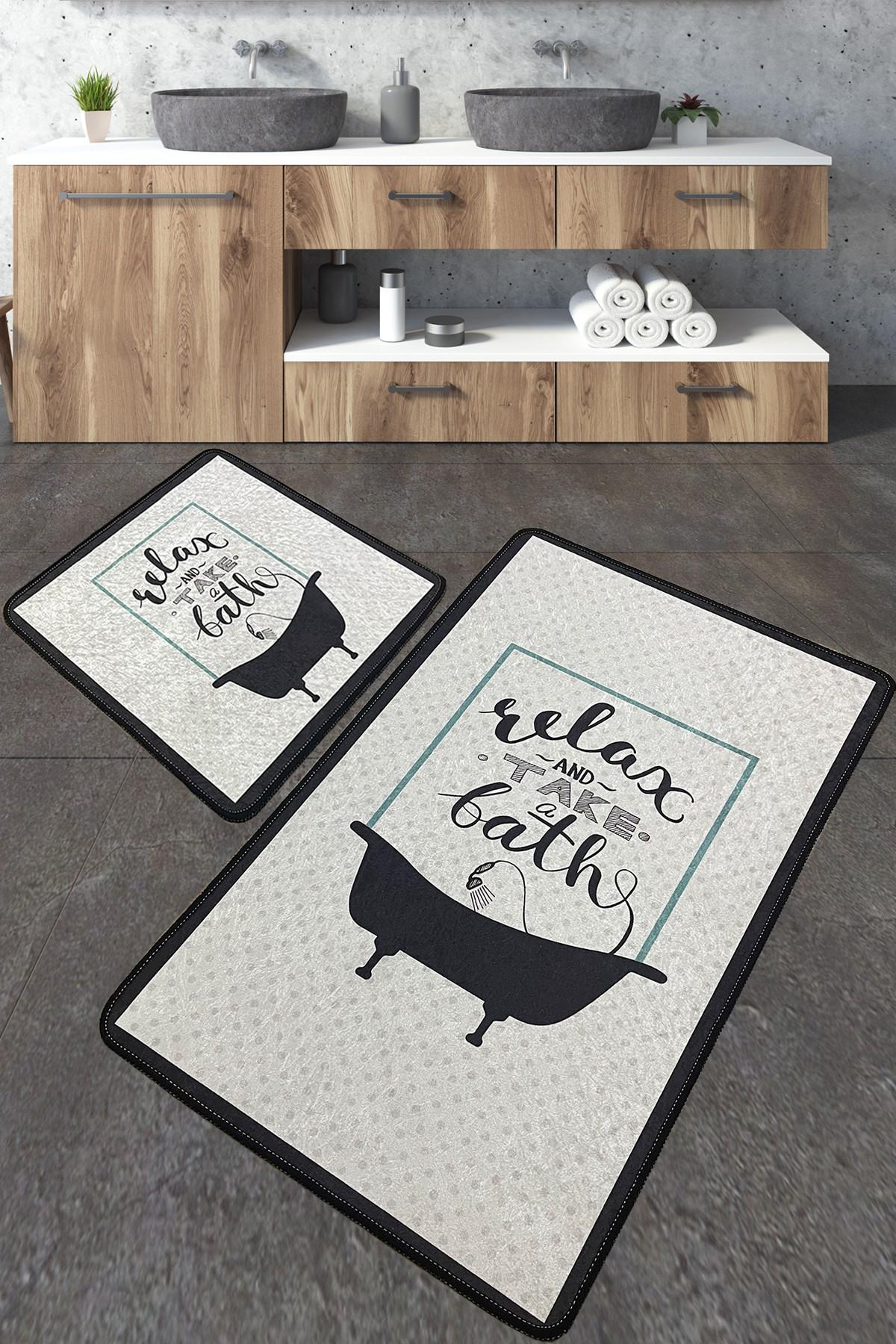 L'essentiel Maison Сет од 2 килими за бања Шарени