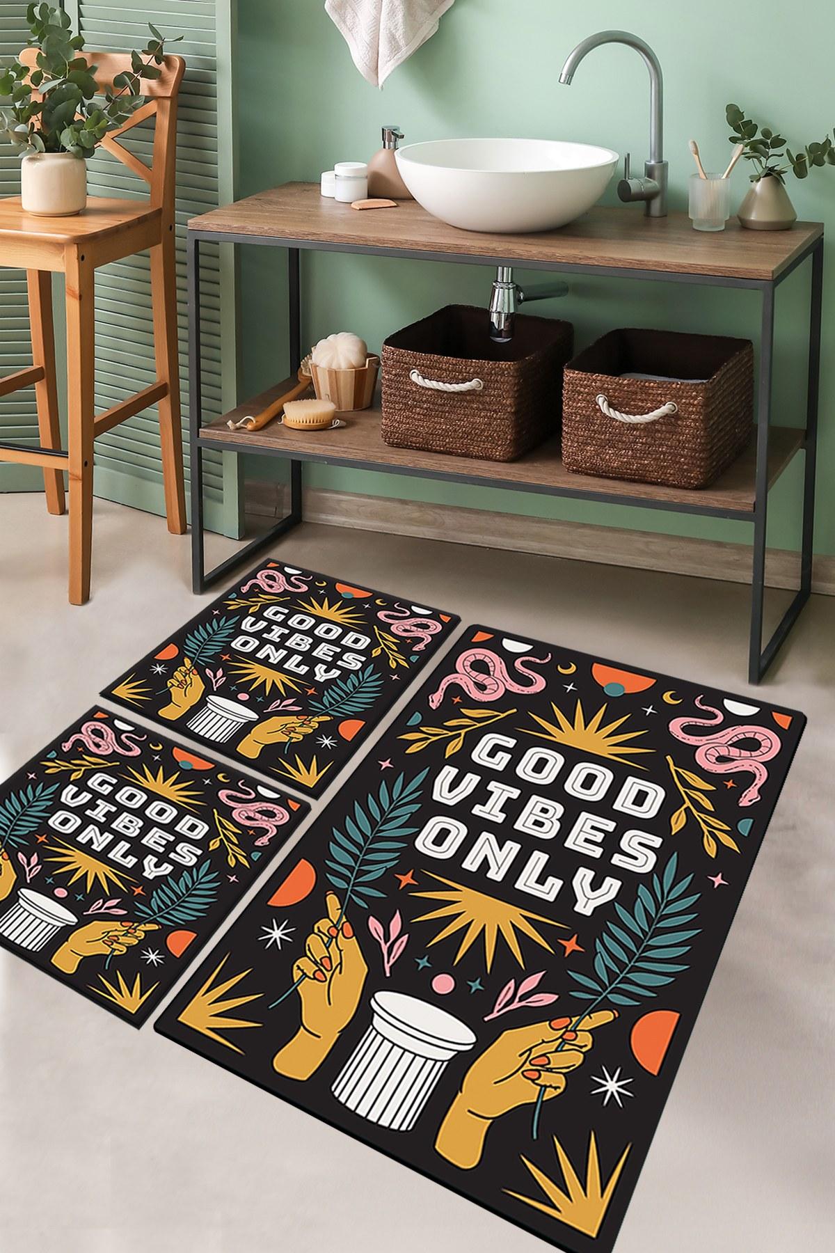 L'essentiel Maison Сет од 3 килими за бања Шарени