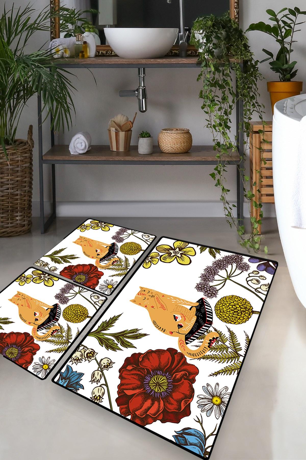 L'essentiel Maison Сет од 3 килими за бања Шарени