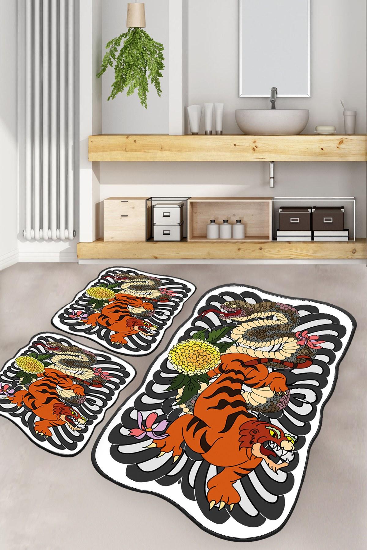 L'essentiel Maison Сет од 3 килими за бања Шарени