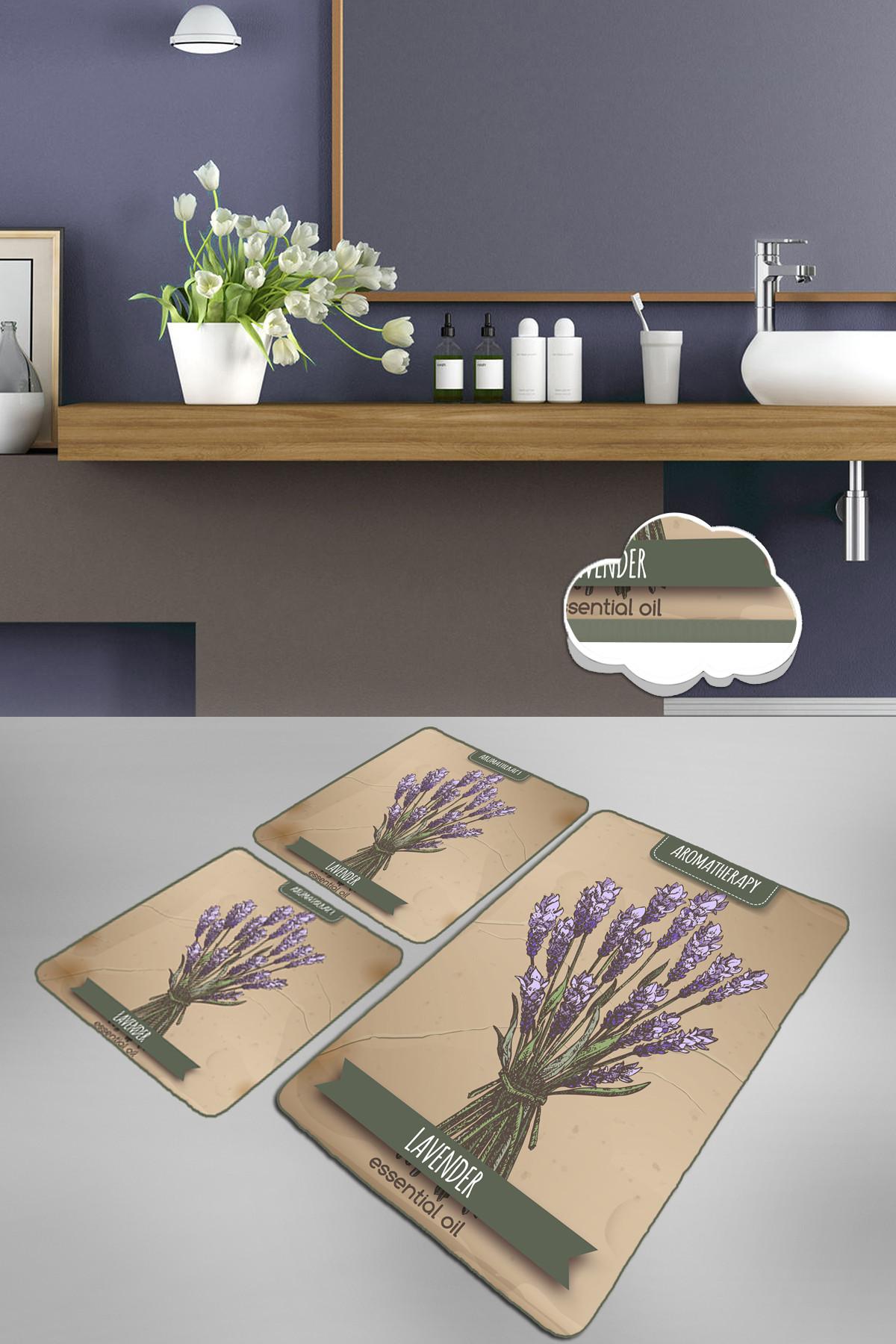 L'essentiel Maison Сет од 3 килими за бања Шарени