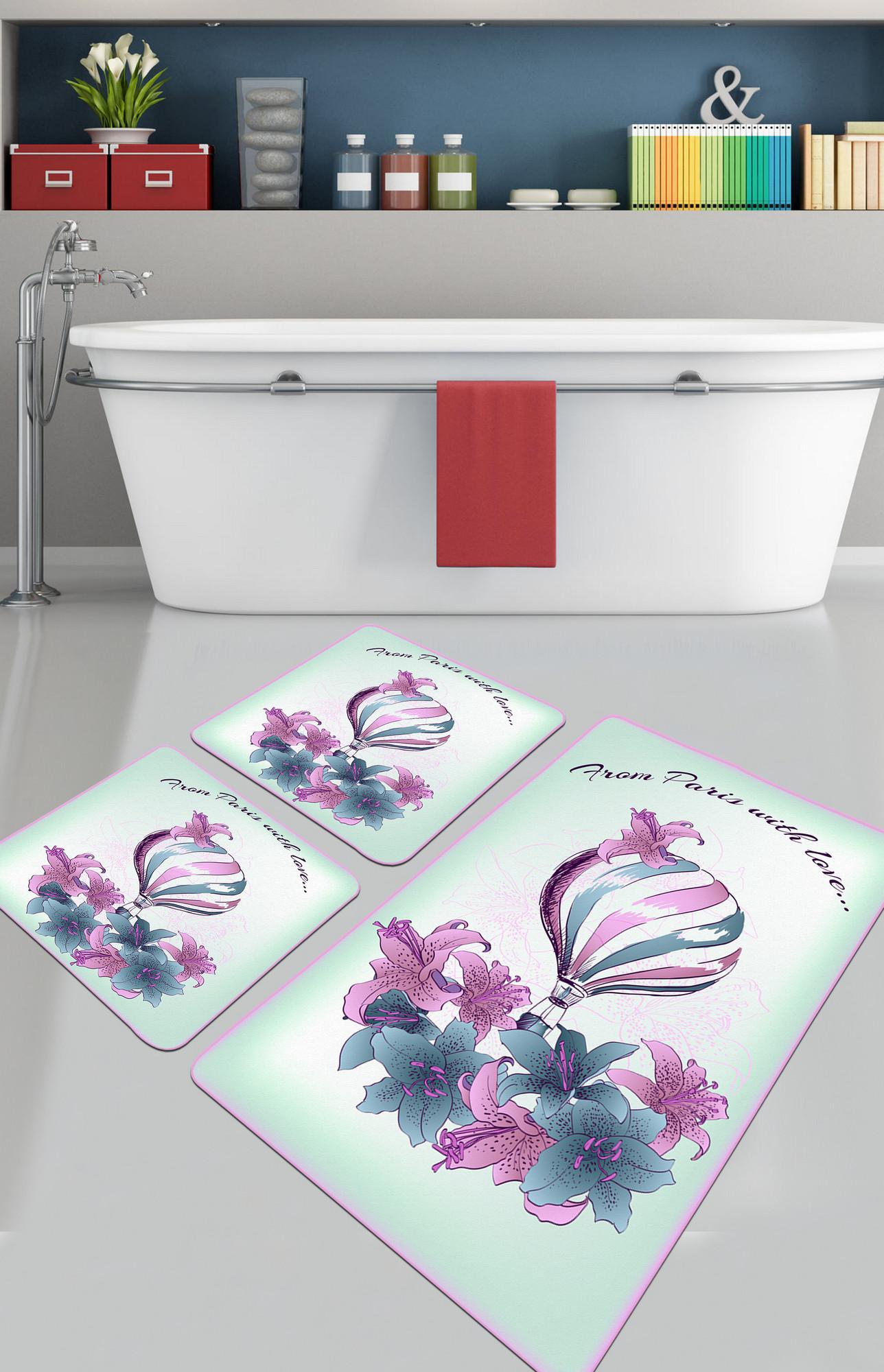 L'essentiel Maison Сет од 3 килими за бања Шарени