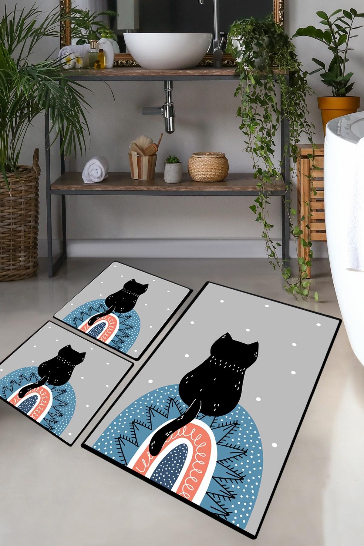 L'essentiel Maison Сет од 3 килими за бања Шарени