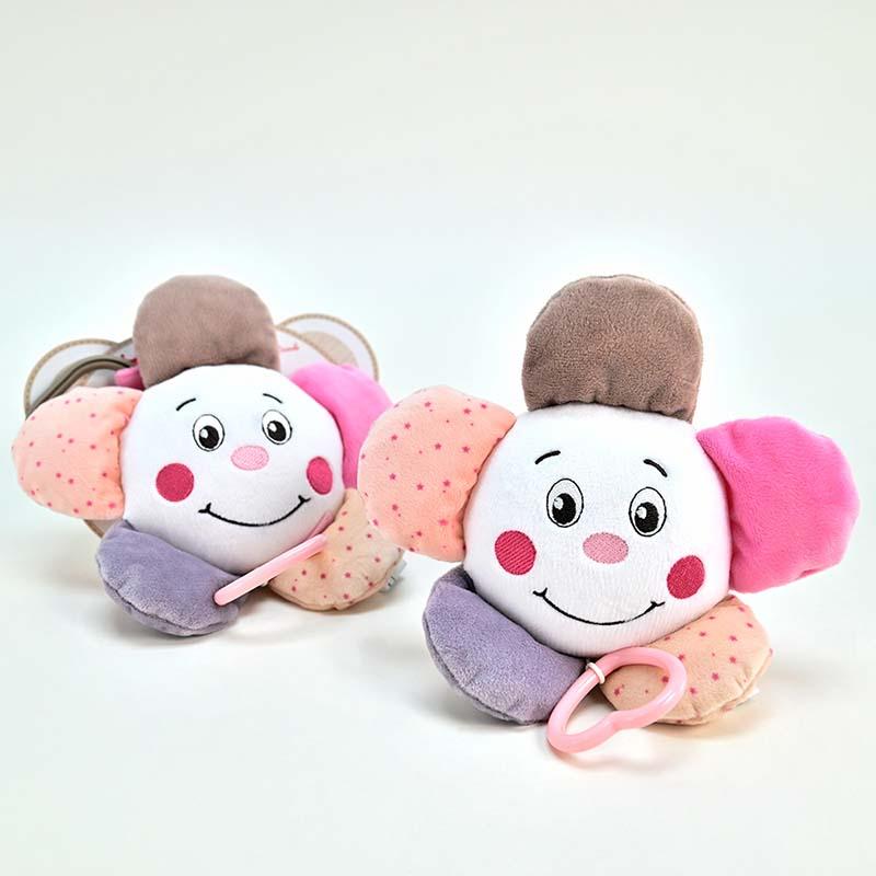 AMEK Бебешка играчка цвет розева 26цм