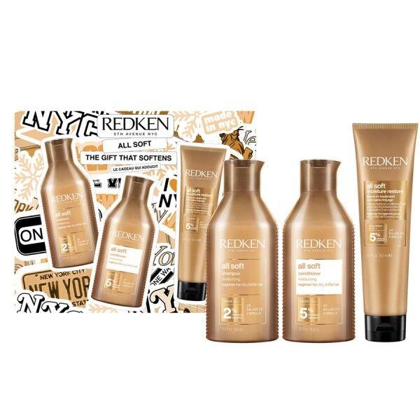 Redken NYC Шампон All Soft 300ml + Балсам All Soft 300ml +Третман Аll Soft Moisture Restore 250ml