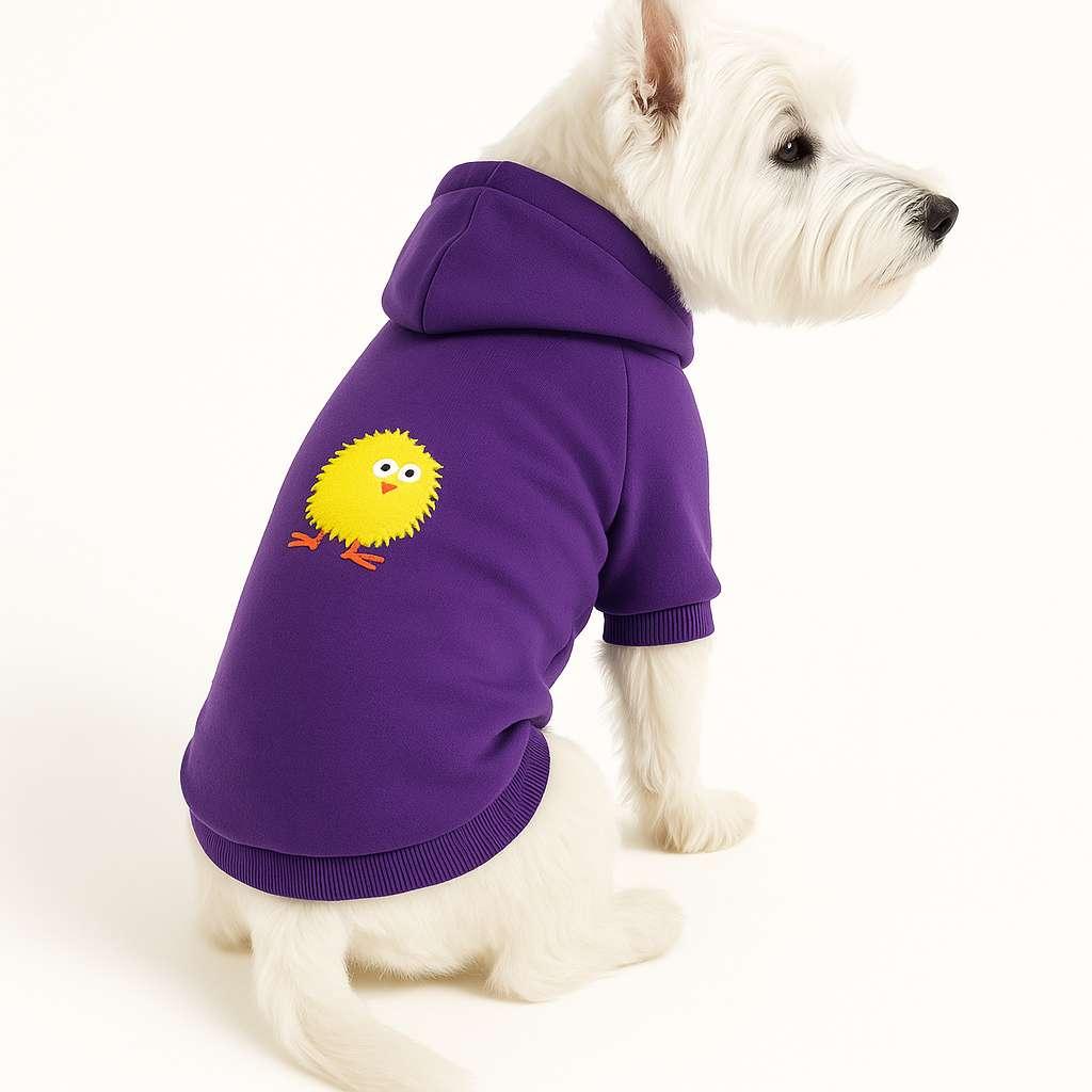 Костум за шепи и мустаќи за кучиња Purplechicksweat, виолетова