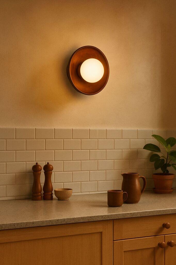 Opviq dzидна светилка Hand-S, кафеава боја