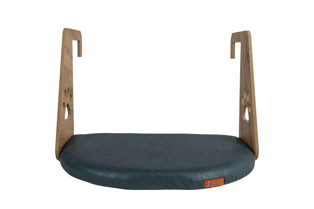 Кревет за мачки „Paws & Whiskers" со рамка за радијатор, 52 × 35 см, крем