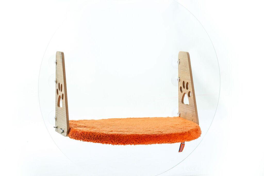 Кревет за мачки „Paws & Whiskers" за прозорец, 28 × 47 см, антрацит