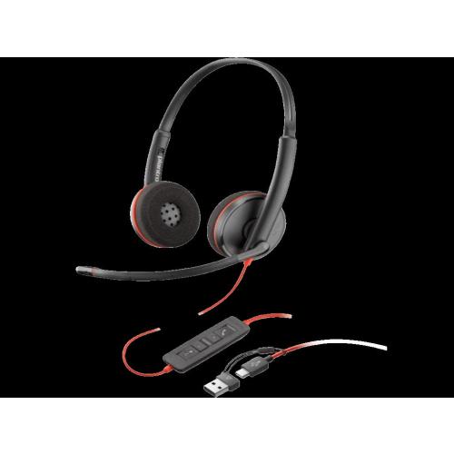 HP слушалки Poly BW 3220 стерео USB-C HS + USB-C, A, црни