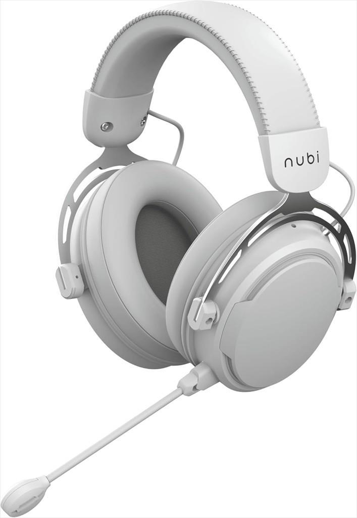 Nubi Слушалки безжични NH1 Pro w/microphone, 2.4Ghz/BLUETOOTH/USB-C, Бела, NH1-PRO-WL-WH
