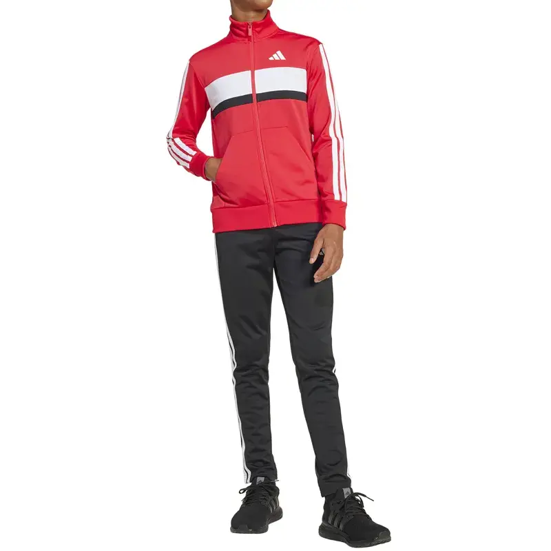 Адидас тренерка за момчиња тренерка J 3S, црвено-црна