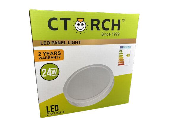 Alfa Electric ЛЕД панел пластичен надграден кружен 24W 6500K ЦТОРЧ