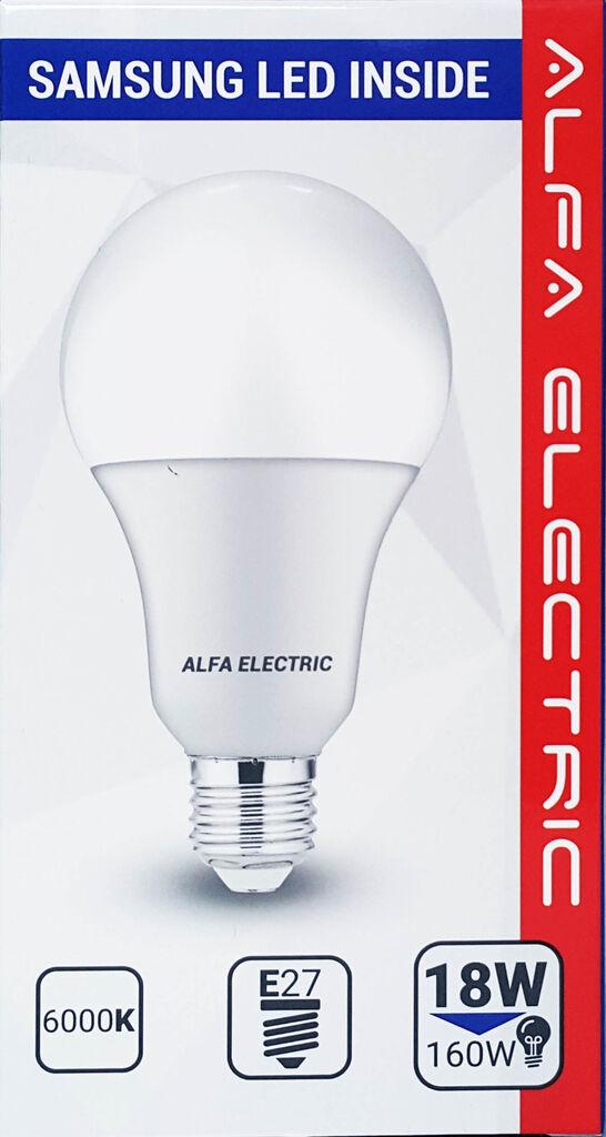Alfa Electric ЛЕД сијалица E27 18W 6000K A65 Samsung